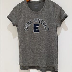 Women’s Champion Emory University Gray dry fit Tee- size S